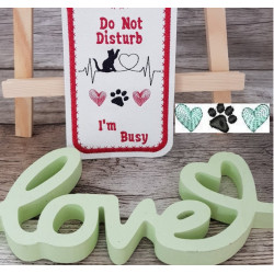 Stickdatei - Pfoten Herzen